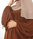 Jilbab Soumaya Balon Sleeve - Rusty
