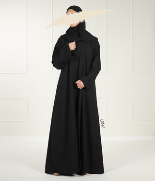 Qaisumah Kimono + Abaya Set (UsW) - Black