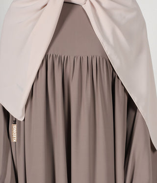 Jilbab Soumaya Balloon Sleeve - Taupe