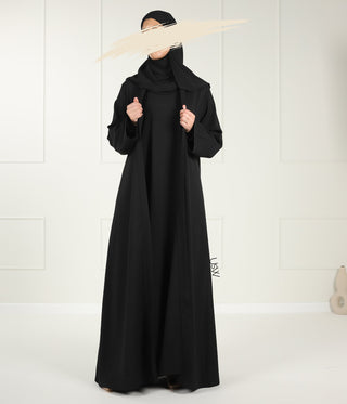 Qaisumah Kimono + Abaya Set (UsW) - Black