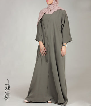 Saufiya Kimono Dress Leaf