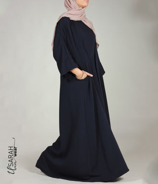 Saufiya Kimono Dress Navy