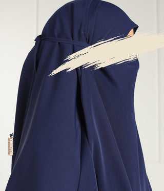 Double Diamond KHIMAR MEDINI Silk - Navy