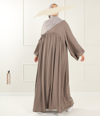 Jilbab Soumaya Balloon Sleeve - Taupe