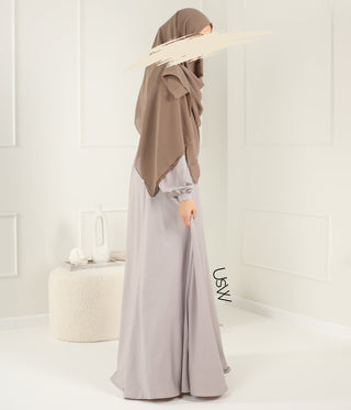 Abaya Maleekah Crepe Royale - التبغ