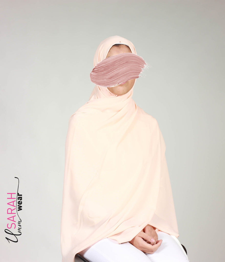 HQ Maxi-Chiffon-Hijab - Pfirsich