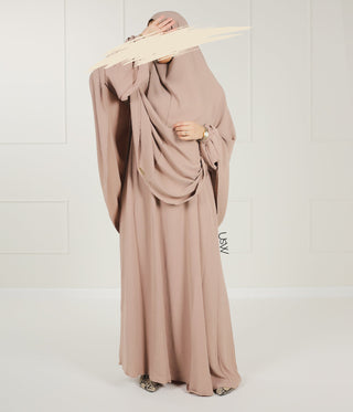 A-lijn PUFF Abaya Jazz- UsW - Smokey Sand