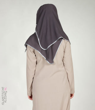 Satin Niqab Dark Grey