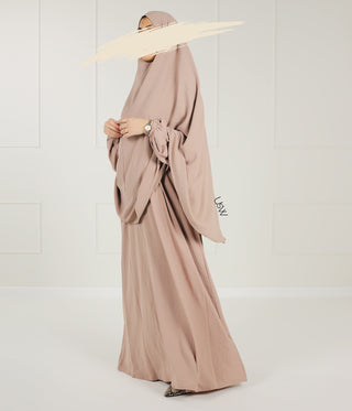 A-lijn PUFF Abaya Jazz- UsW - Smokey Sand