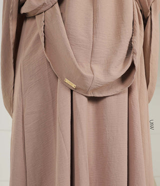 A-lijn PUFF Abaya Jazz- UsW - Smokey Sand