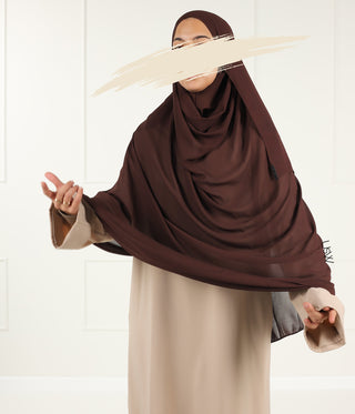 حجاب فوري كامل XXL - شوكولاتة
