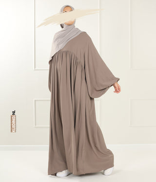 Jilbab Soumaya Balloon Sleeve - Taupe