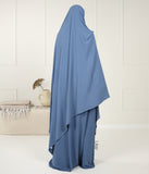 A-lijn Abaya Jazz  (Option: XXL Hijaab) - Jeans Blue