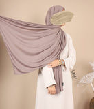 Soft Cotton Jersey Scarf - Neutral Taupe