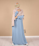 Basic Abaya Pearl - SKY BLUE