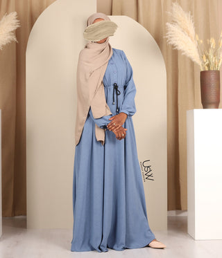 Abaya Maleekah Yaraa - Jeans Blue