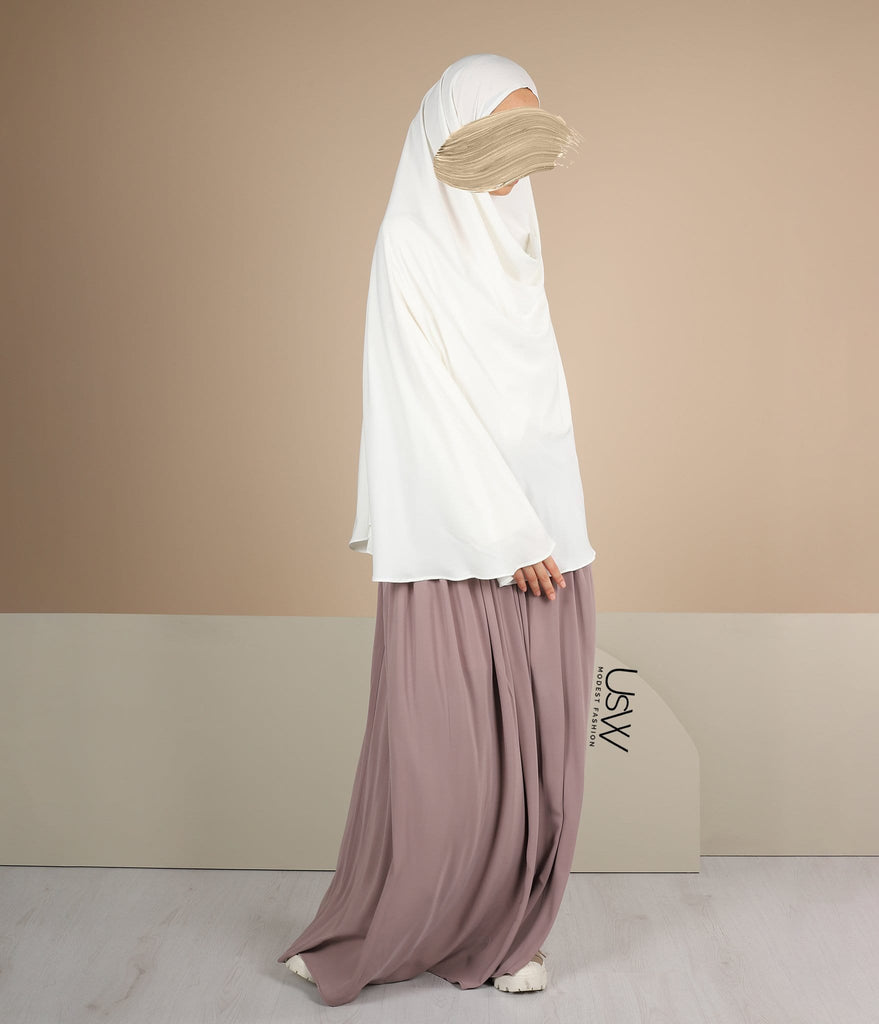 Pearl Hip Khimar - Ivory