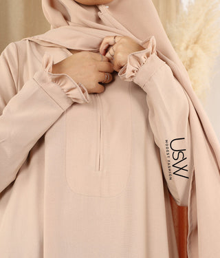 A-Lijn Abaya Arrzha Stretch TB - Sand