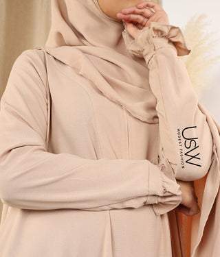 Abaya trapèze Arrzha Stretch TB - Sable