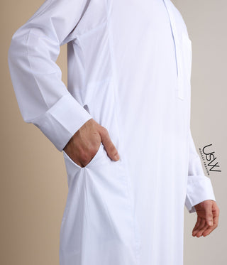 UsW - Tailored Qamees White L-Kraag