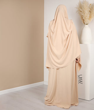 A-Line Abaya Jazz + XXL Jazz Hijab / Cream