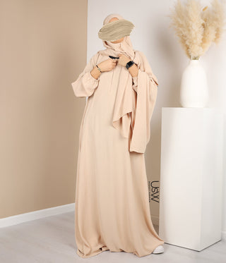 A-Line Abaya Jazz + XXL Jazz Hijab / Cream