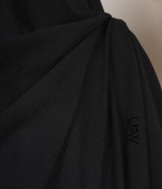 A-lijn Abaya Jazz (Option: XXL Hijaab) - Black