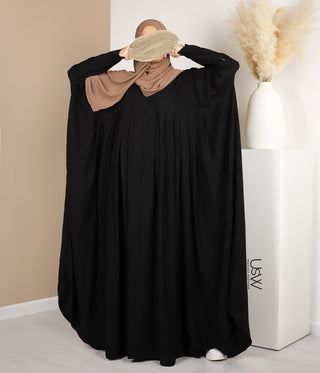 Jilbab Qatariyya Pearl Stretch - Black