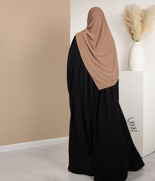 Jilbab Qatariyya Pearl Stretch - Black