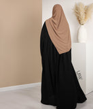 Jilbab Qatariyya Pearl Stretch - Schwarz
