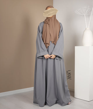 Kimono Oversized Abaya Nara - Dark Grey