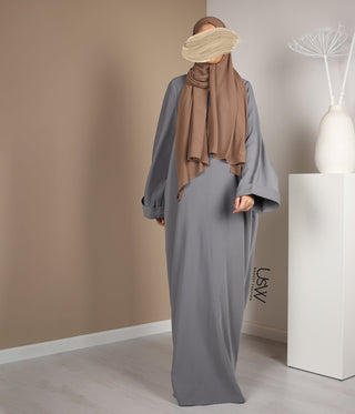 Kimono Oversized Abaya Nara - Dark Grey