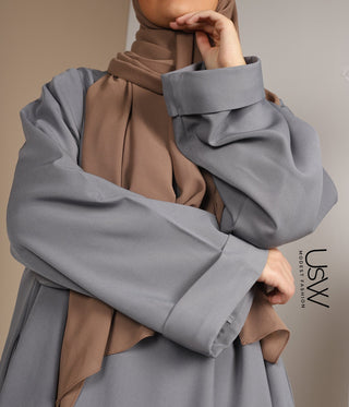 Kimono Oversized Abaya Nara - Dark Grey