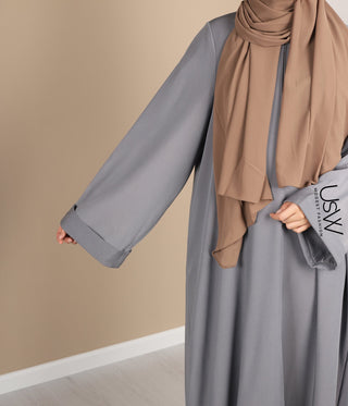 Kimono Oversized Abaya Nara - Dark Grey