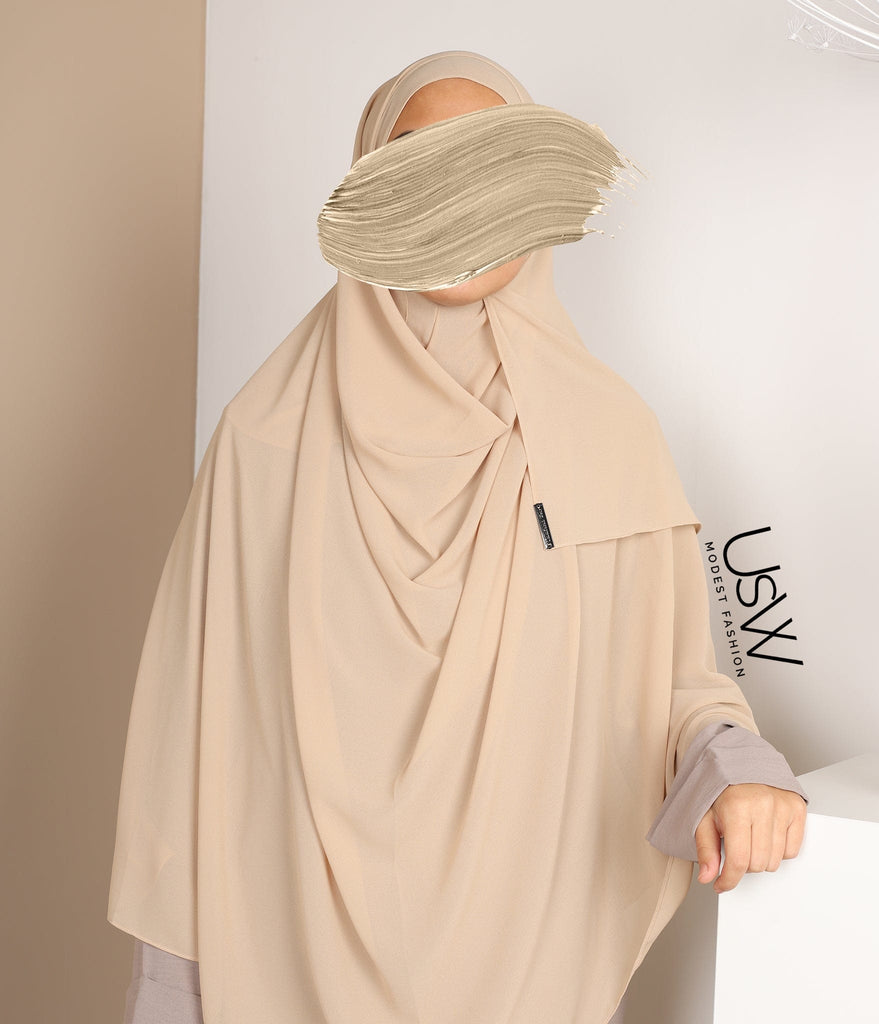 Full Instant Hijab XXL - Nøgen