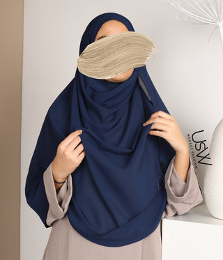 Full Instant Hijaab XL - Denim