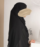 فوري كامل hijab xxl - أسود