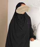 فوري كامل hijab xxl - أسود