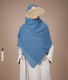 حجاب مربع 150 سم - جينز أزرق
