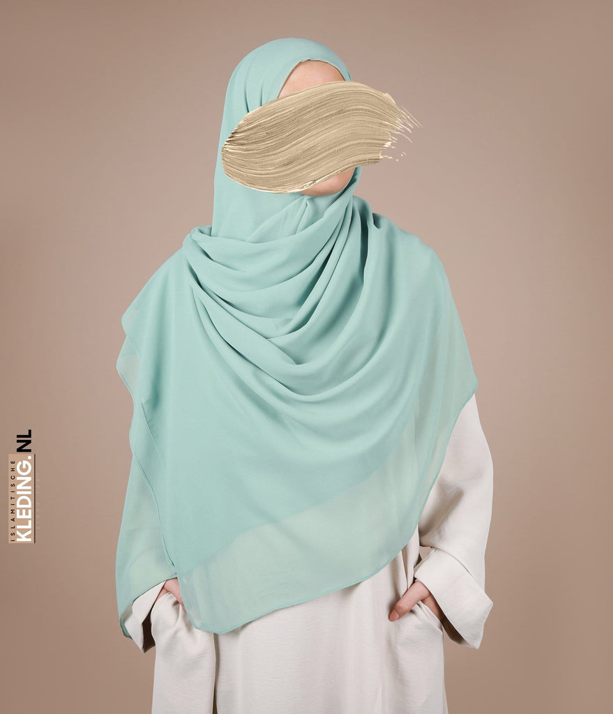 Hidžab 150 سم مربع - نعناع مترب