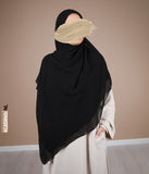 حجاب 150 سم مربع أسود
