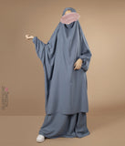 2-komponentni Jilbab Elast. Polsjes - Jeans Blue