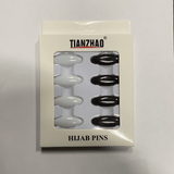 Hijab Pin Set schwarz/weiß 8-tlg.